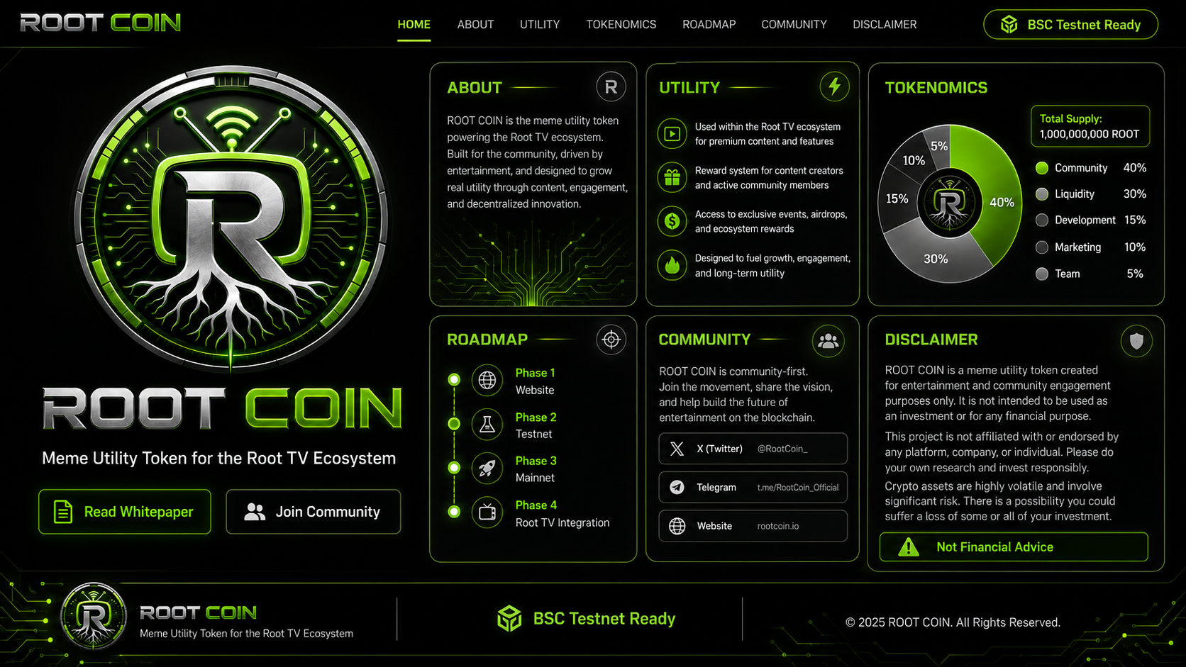 ROOT COIN Landing